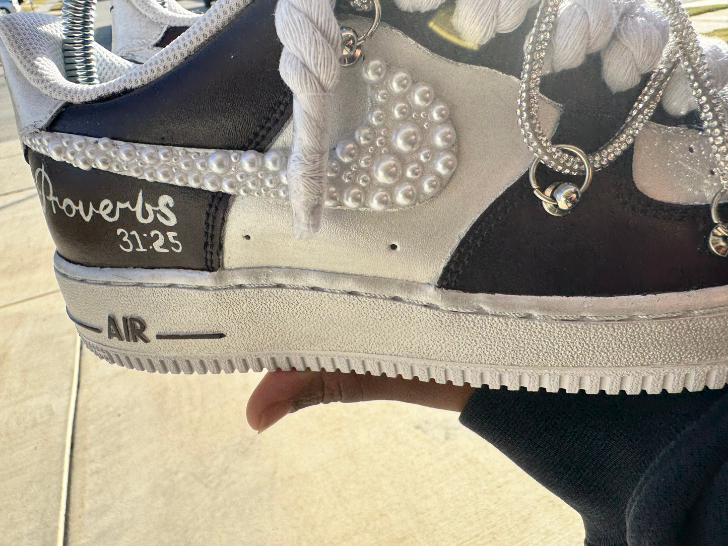 Customized Women Airforce 1 Maroon and Silver