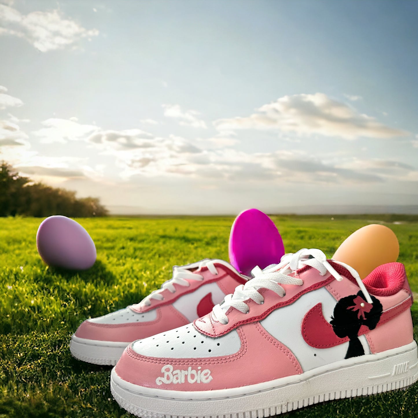 Customized Barbie Airforce 1 Grade School Size