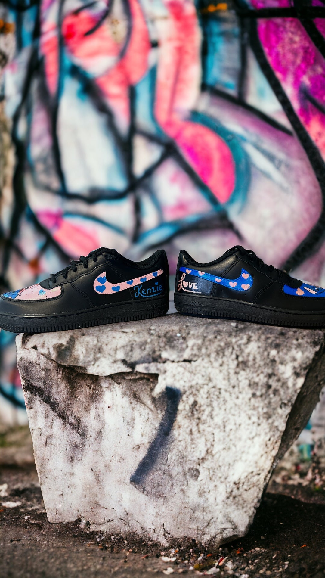 Customized Lilo and Stitch Airforce Ones - Grade School